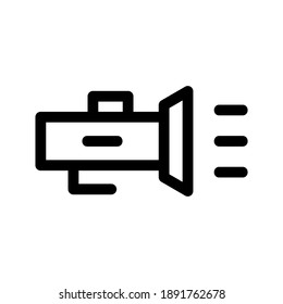 Icono de la linterna o logotipo símbolo de signo aislado ilustración vectorial - iconos vectoriales de estilo negro de alta calidad
