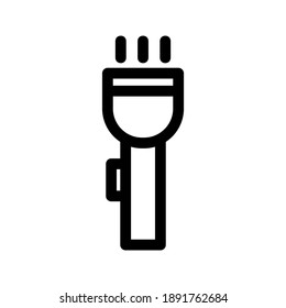 Flashlight icon or logo isolated sign symbol vector illustration - high quality black style vector icons
