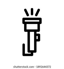 Flashlight icon or logo isolated sign symbol vector illustration - high quality black style vector icons
