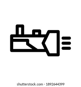 Icono de la linterna o logotipo símbolo de signo aislado ilustración vectorial - iconos vectoriales de estilo negro de alta calidad
