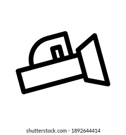 Icono de la linterna o logotipo símbolo de signo aislado ilustración vectorial - iconos vectoriales de estilo negro de alta calidad
