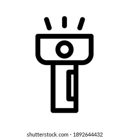 Flashlight icon or logo isolated sign symbol vector illustration - high quality black style vector icons
