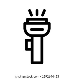 Flashlight icon or logo isolated sign symbol vector illustration - high quality black style vector icons
