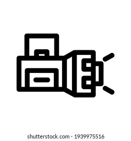 flashlight icon or logo isolated sign symbol vector illustration - high quality black style vector icons

