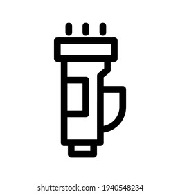 icono de linterna o logotipo símbolo de signo aislado ilustración vectorial de alta calidad estilo negro iconos vectoriales
