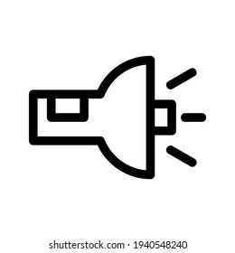 flashlight icon or logo isolated sign symbol vector illustration - high quality black style vector icons
