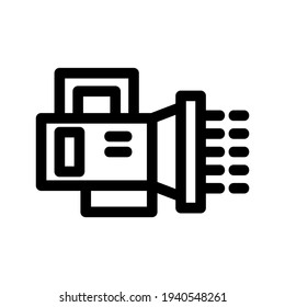 flashlight icon or logo isolated sign symbol vector illustration - high quality black style vector icons
