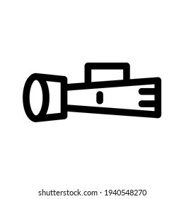 flashlight icon or logo isolated sign symbol vector illustration - high quality black style vector icons
