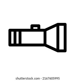 linterna, icono o logotipo símbolo de señalización aislado ilustración vectorial - iconos vectoriales de estilo negro de alta calidad
