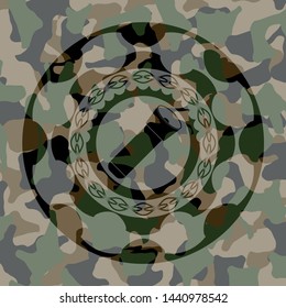 flashlight icon on camo pattern