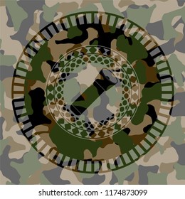 flashlight icon on camouflage pattern