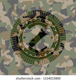 flashlight icon on camouflaged pattern