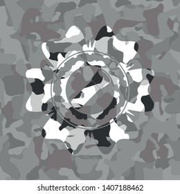 flashlight icon on grey camo pattern