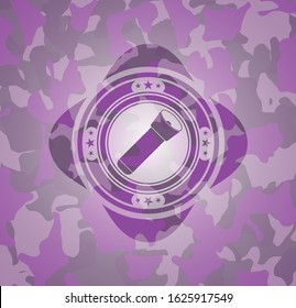 flashlight icon on pink camo pattern