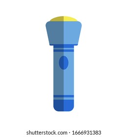 Flashlight icon on white background. Vector illustration in trendy flat style. EPS 10.