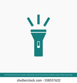 FLASHLIGHT  icon. One of set web icons