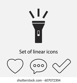 FLASHLIGHT  icon. One of set web icons