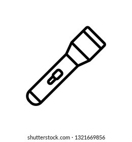 Flashlight icon Outline Vector