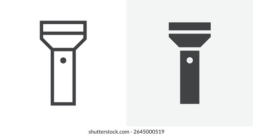 Flashlight icon Outline vector sign