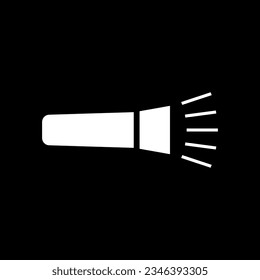 Flashlight icon. Portable hand-held electric lamp or torch. Vector Illustration