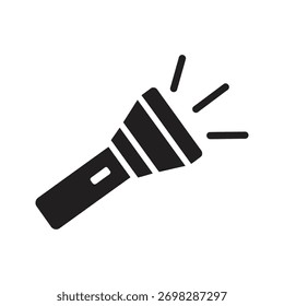 Ícone de lanterna uma tocha portátil para iluminação no escuro equipamento essencial para acampar emergências e exploração ao ar livre à noite