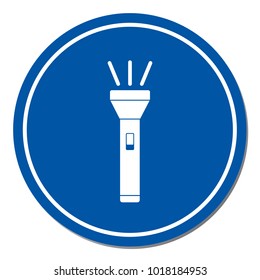 Flashlight icon. Portable torch vector isolated illustration

