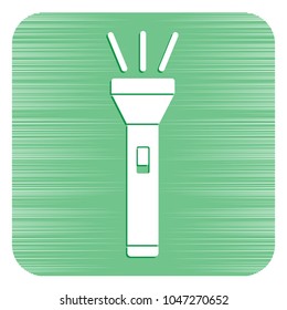 Flashlight icon. Portable torch vector isolated illustration