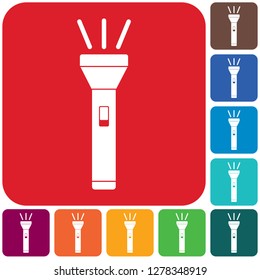 Flashlight icon. Portable torch vector isolated illustration

