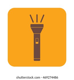Flashlight icon. Portable torch vector isolated illustration

