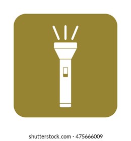 Flashlight icon. Portable torch vector isolated illustration

