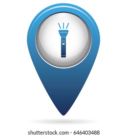 Flashlight icon. Portable torch vector isolated illustration


