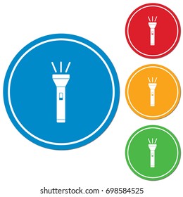 Flashlight icon. Portable torch vector isolated illustration