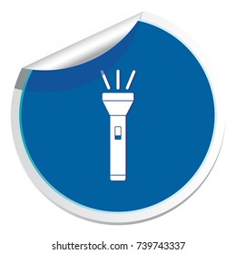 Flashlight icon. Portable torch vector isolated illustration