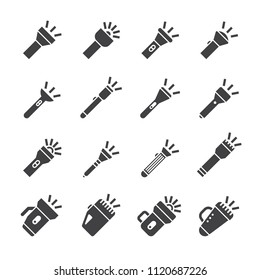 Flashlight icon set
