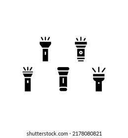 Flashlight Icon Set Vector Symbol Design Illustration