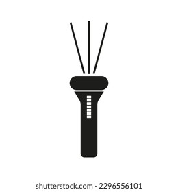 Icono de linterna. El icono de la linterna brilla. Ilustración vectorial. 