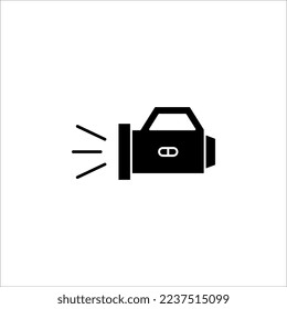 Icono de linterna. para el concepto móvil y el diseño web aislado en fondo blanco. EPS 10