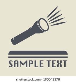 Flashlight icon or sign, vector illustration