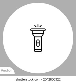 Flashlight icon sign vector,Symbol, logo illustration for web and mobile