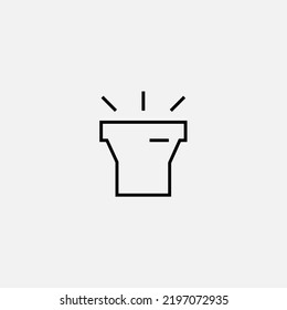 Symbol für das Flashlight-Symbol, Vektorsymbol, Symbol, Logo-Illustration für Web und Mobile