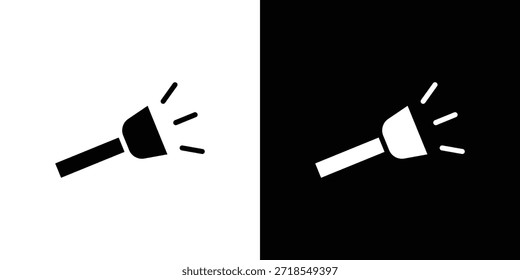 Taschenlampe Symbol Silhouette Vektorgrafik einzelne flache Stil
