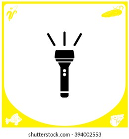 Flashlight icon. Simple illustration.
