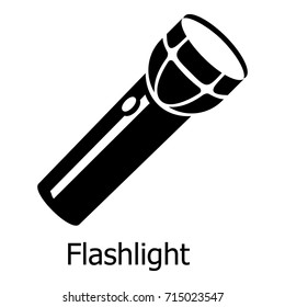 Flashlight icon. Simple illustration of flashlight vector icon for web