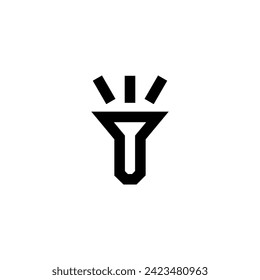 Icono de linterna Ilustración de línea simple Vector de bombilla de estilo perfecto Ilustración web y móvil 