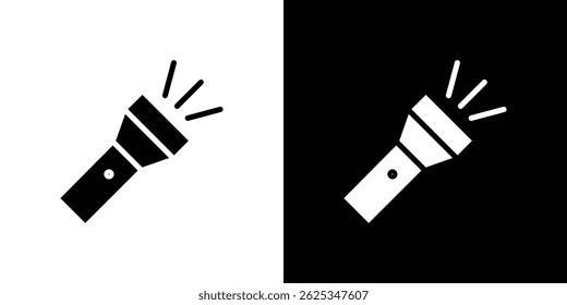 Ícone de lanterna vetor de linha simples. Símbolo, logotipo.