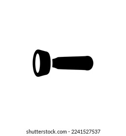 Flashlight icon. Simple style flashlight big sale poster background symbol. Flashlight brand logo design element. Flashlight t-shirt printing. Vector for sticker.
