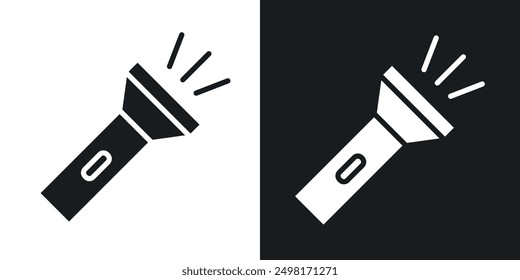 Flashlight icon in solid style