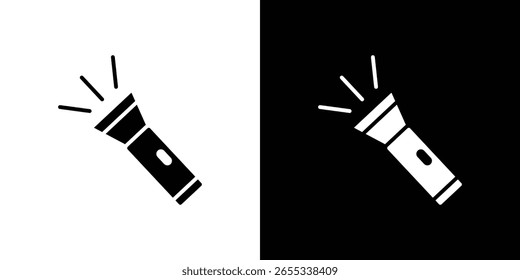 Icono de la linterna colección. Vector plano ilustración de stock.