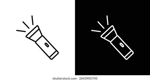 Flashlight icon symbol concept for graphic design, Website, UI. EPS