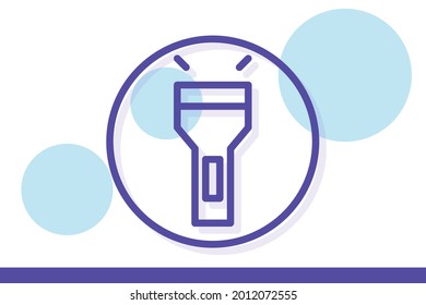 Flashlight icon symbol sign from modern adventure and camping collection for mobile concept and web apps design.